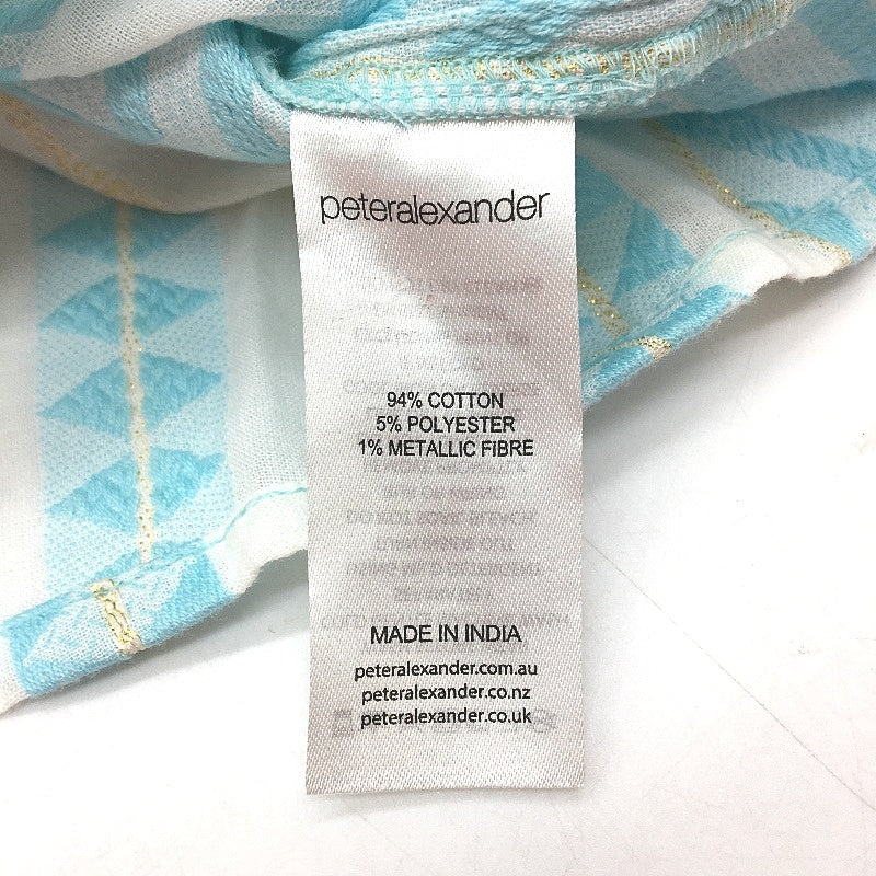 Peter Alexander Blue Patterned Pyjama Top Singlet Flowy Tie Front NEW - Image 4