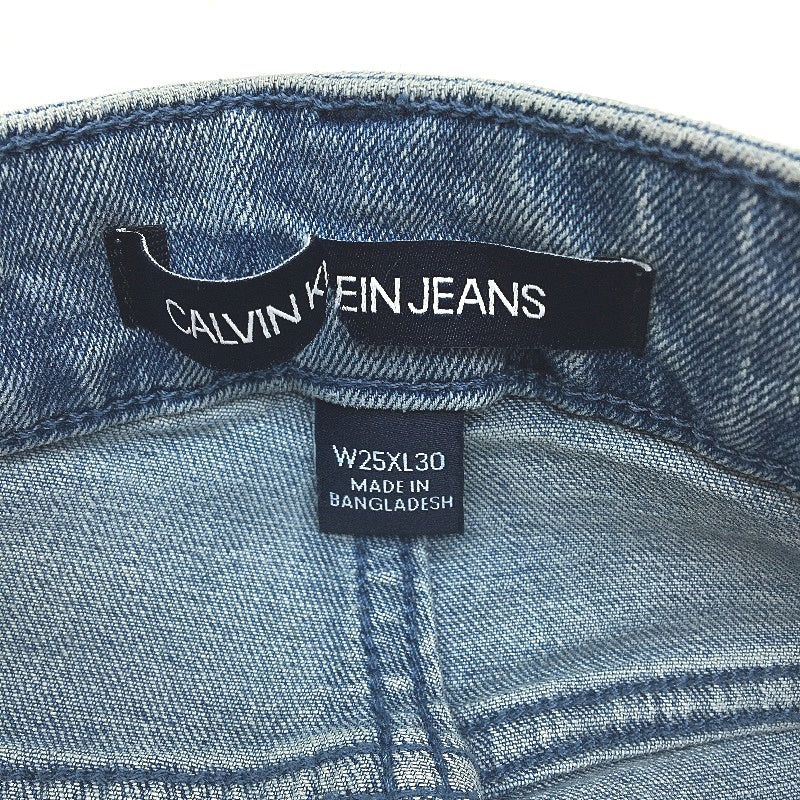 Calvin Klein Mid Rise Skinny Blue Jeans for Women - Cotton Elastane Fit, Size W25 L30 - Image 4