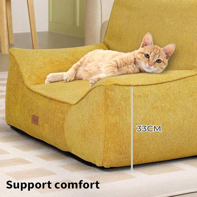 Tedi's Pet Calming Sofa Bed For Small Medium Dog Cat Removable Cover Yellow NEW - Image 2