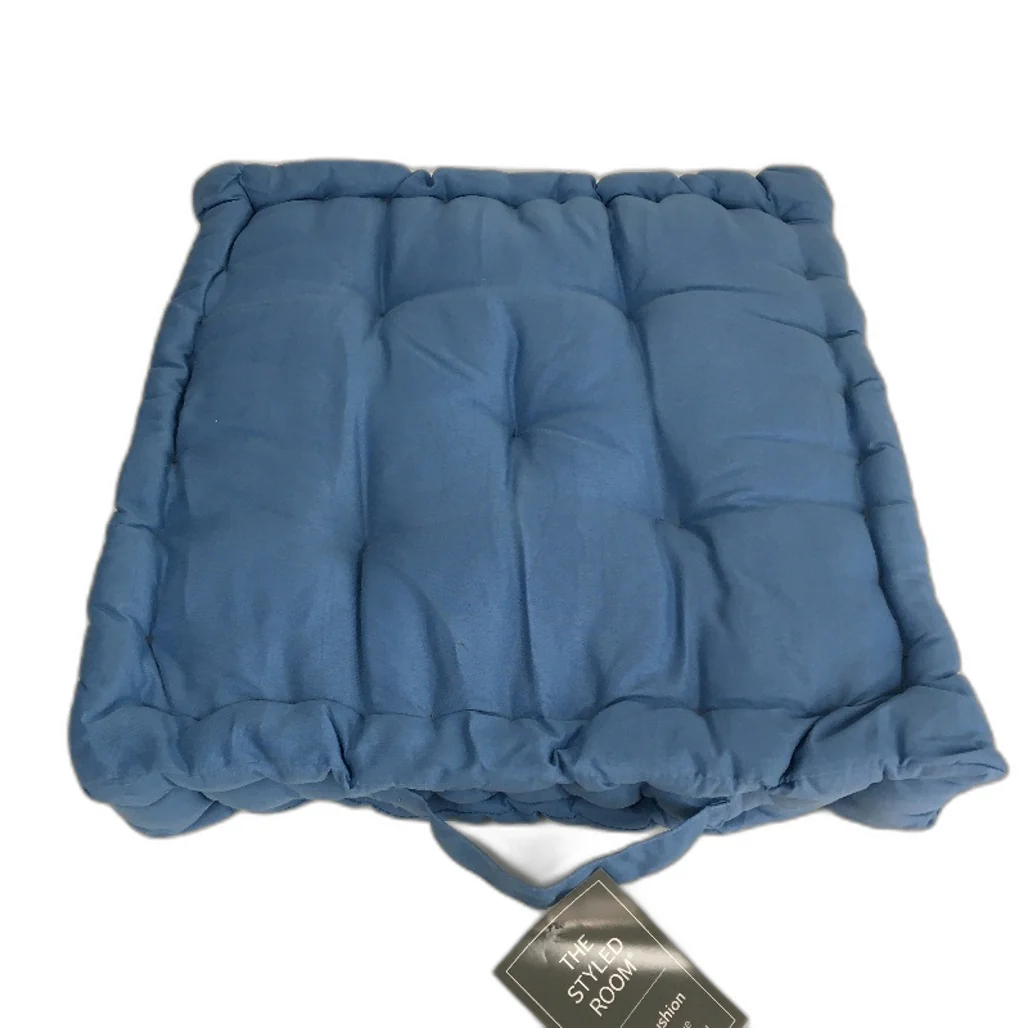 The Styled Room 2 Pack Thick Box Cushion Seat Pads 40x40x8CM Dusty Blue NEW - Image 2
