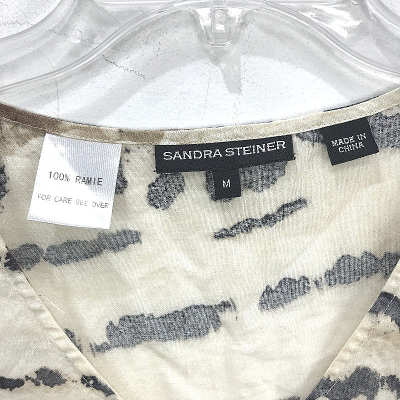 Sandra Steiner Abstract Earth Tone Sleeveless Midi Dress Ladies Size Medium - Image 3