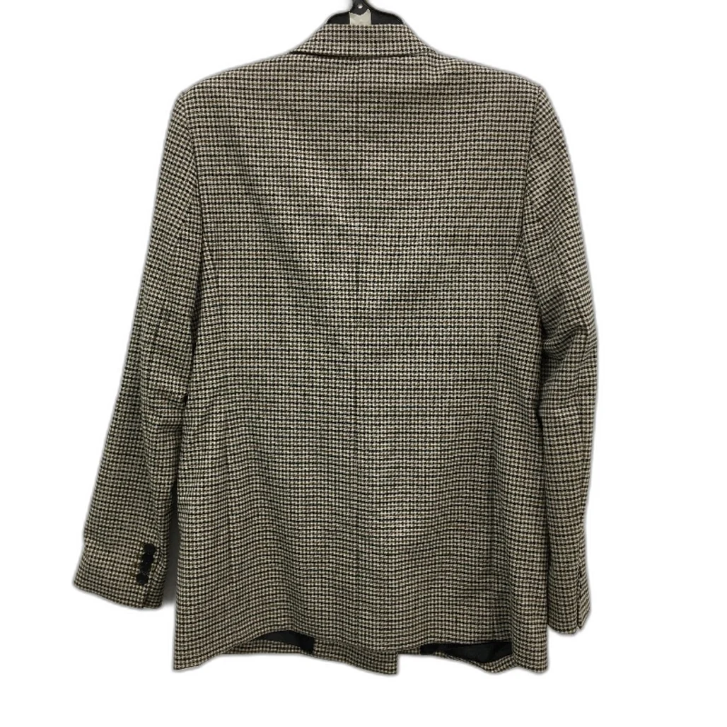 Zara Double Breated Brown Houndstooth Blazer Jacket Ladies Size Medium - Image 2