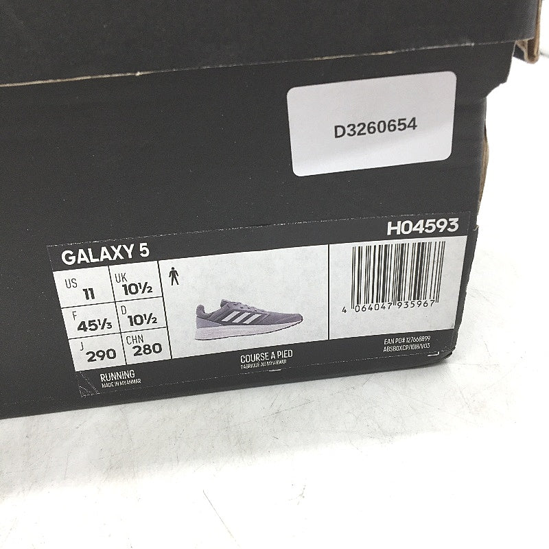Adidas Galaxy 5 Grey Triple Stripe Running Course Sneakers Mens Size US 11 NEW - Image 8