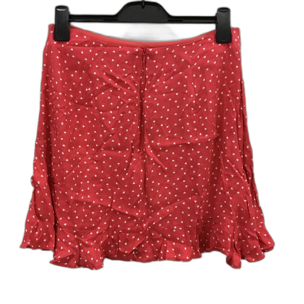 The Fifth Label Heart Pattern Red Frill Hem Mini Skirt Ladies Size XL - Image 2