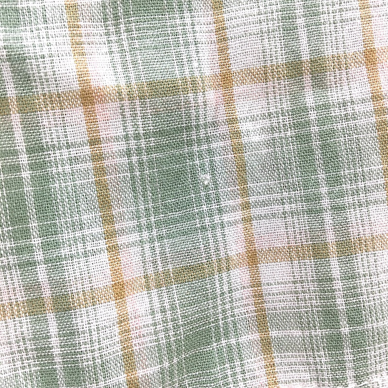 Stussy 100% Cotton Green Tan Check Short Sleeve Lightweight Shirt Mens Sze M NEW - Image 4