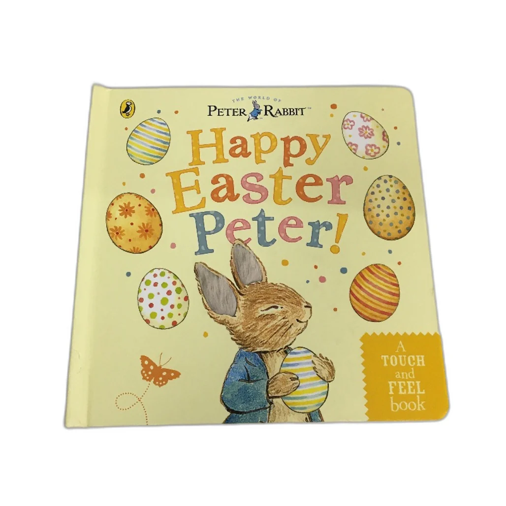 Peter Rabbit 2Pack Kids Book Set Tale & Happy Easter Peter Touch & Feel Book NEW - Image 4