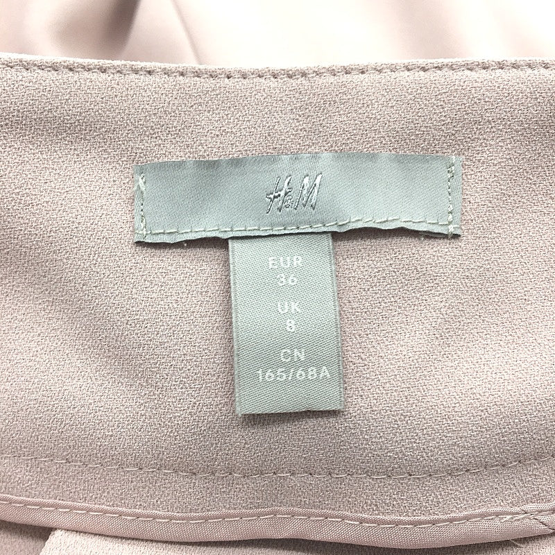 H&M Blush Pink Pleated Dress Shorts With Front Pockets Ladies Size 8 EU 38 - Image 3