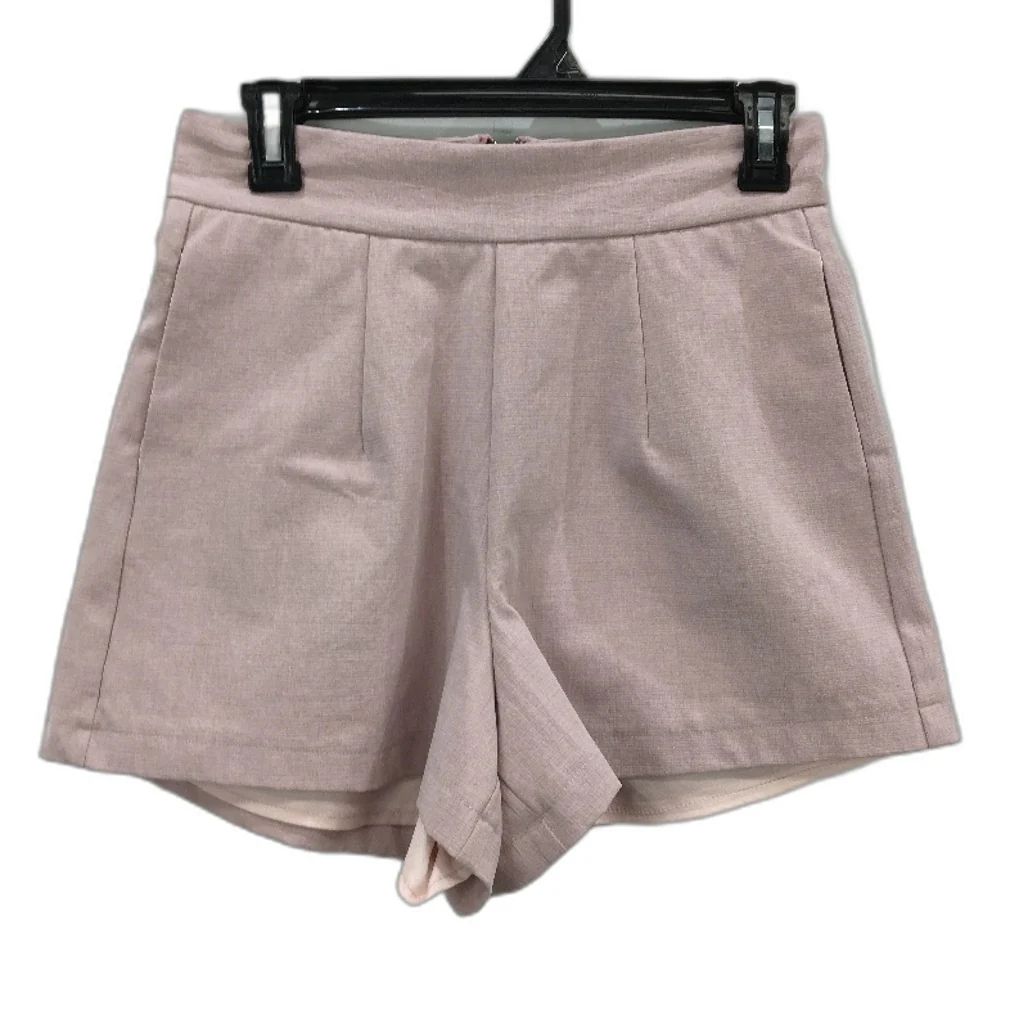 Rose Bullet Blush Pink Pleated Dress Shorts With Front Pockets Ladies Size 10