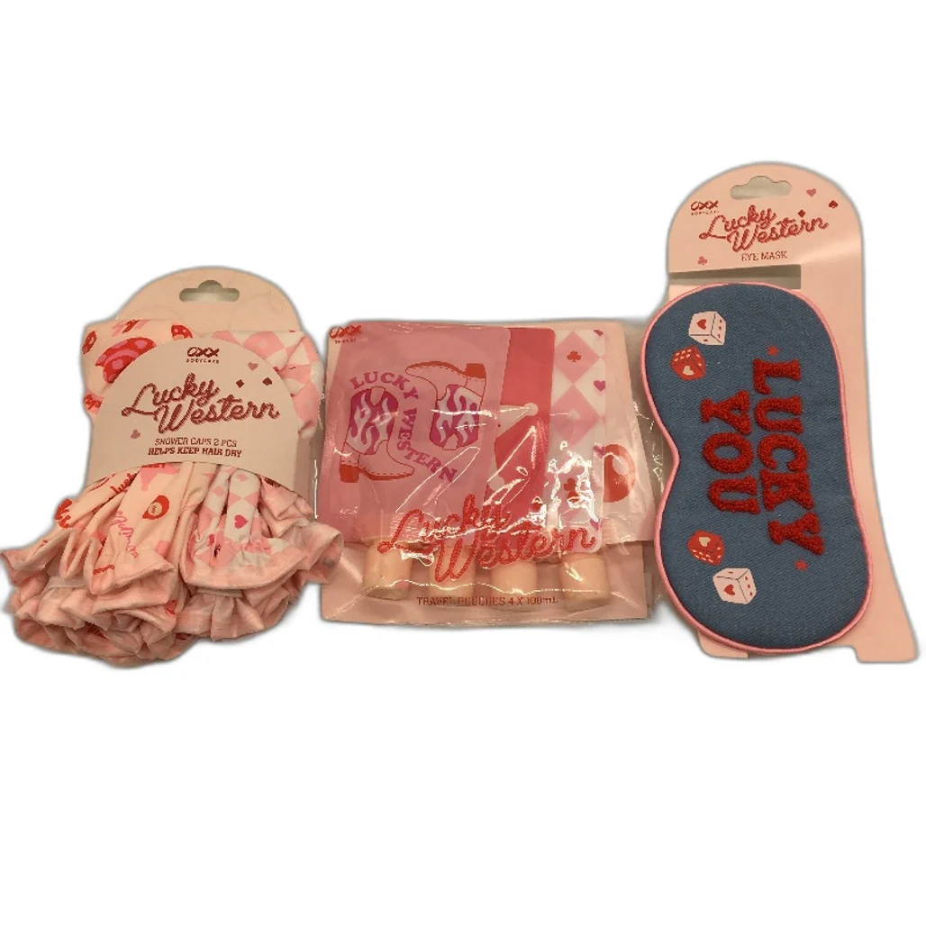 OXX 8 Piece Lucky Western Pink Cowgirl Beauty and Selfcare Bundle Pack NEW - Image 3