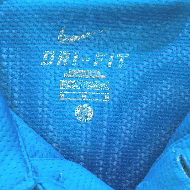 Nike Dri Fit Royal Blue & White Polo T-Shirt Sports Top Unisex Size Medium - Image 3