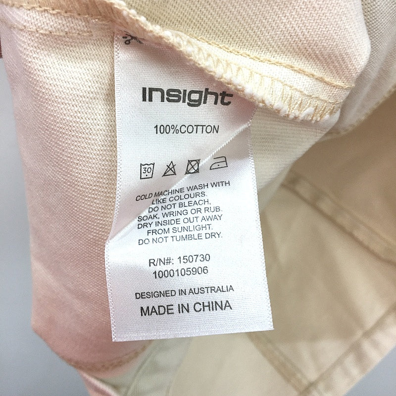 Insight Cream Sand Rio 100% Cotton Button Up Short Sleeve Denim Dress Size S NEW - Image 4