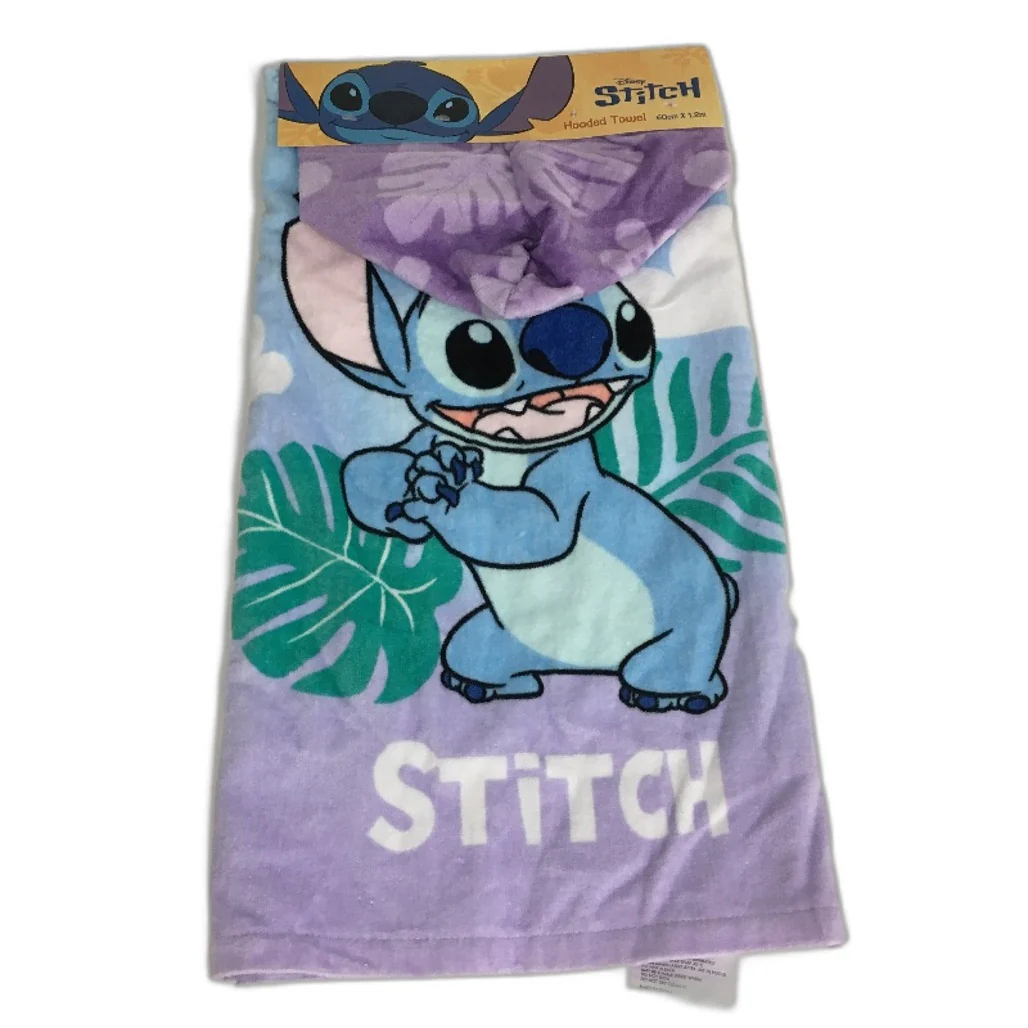 Stitch Plush Character Pillow, Hooded Towel and 24oz Water Bottle Bundle NEW - Image 3