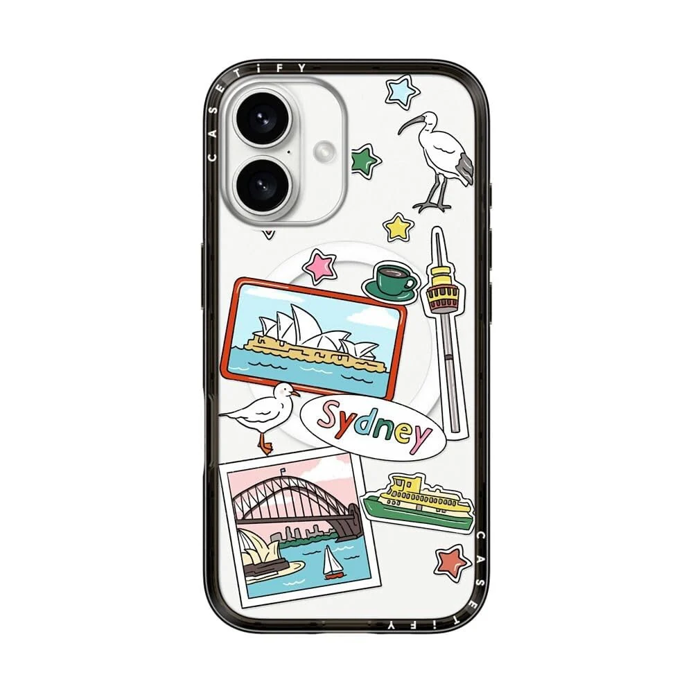 CASETiFY Compact iPhone 16 Case with Military Grade Protection - Clear Black