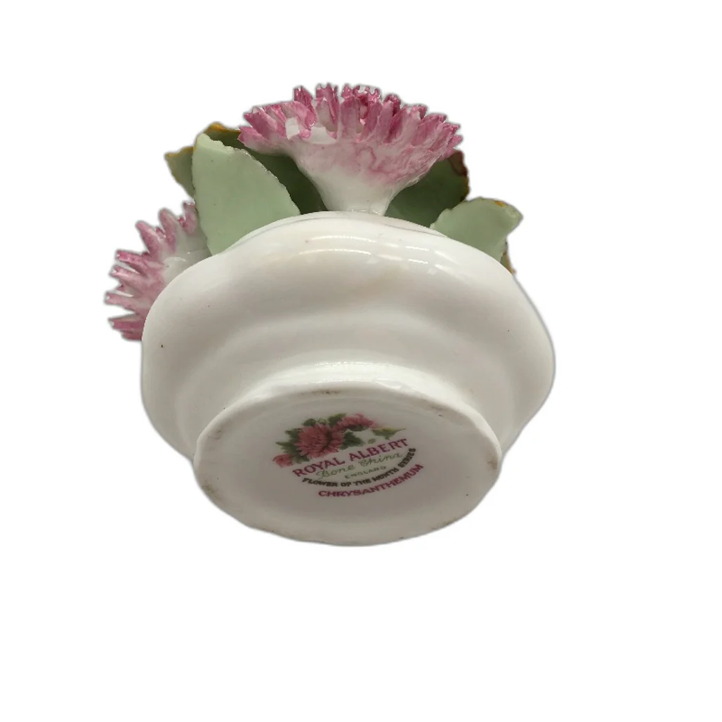 COLLECTABLE Royal Albert England Bone China Chrysanthemum Vase Figurine - Image 4