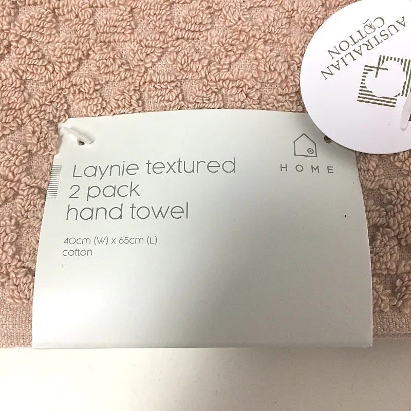Target  Australian Cotton Laynie Textured Blush 1 Bath & 3 Hand Towel Set NEW - Image 4