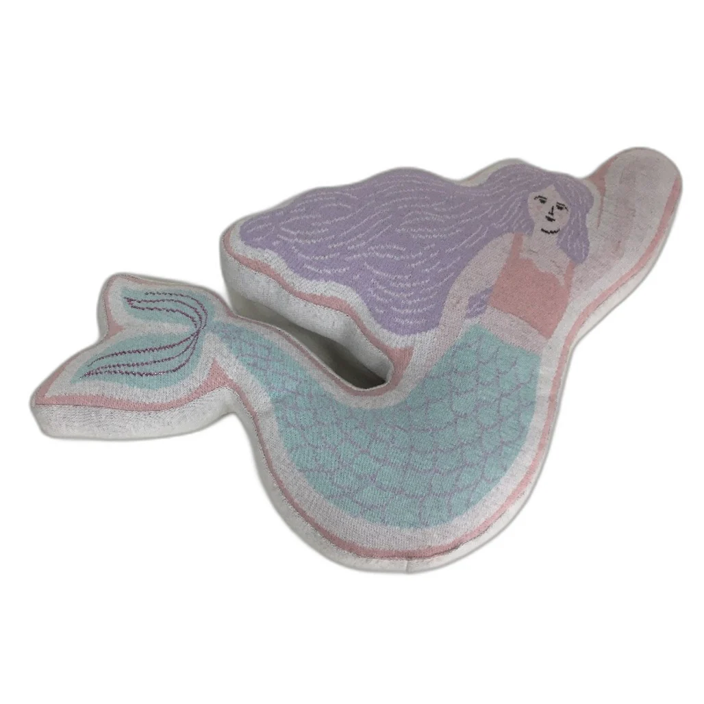 Target 5Pc Pink Kids Mermaid Cushion, Bath & Hand Towel & Face Washer Set NEW - Image 3