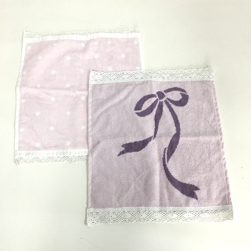 Target 5Pc Lace Detail Cotton Swan Pink Lilac Bath, Hand Towel & Washer Set NEW - Image 5