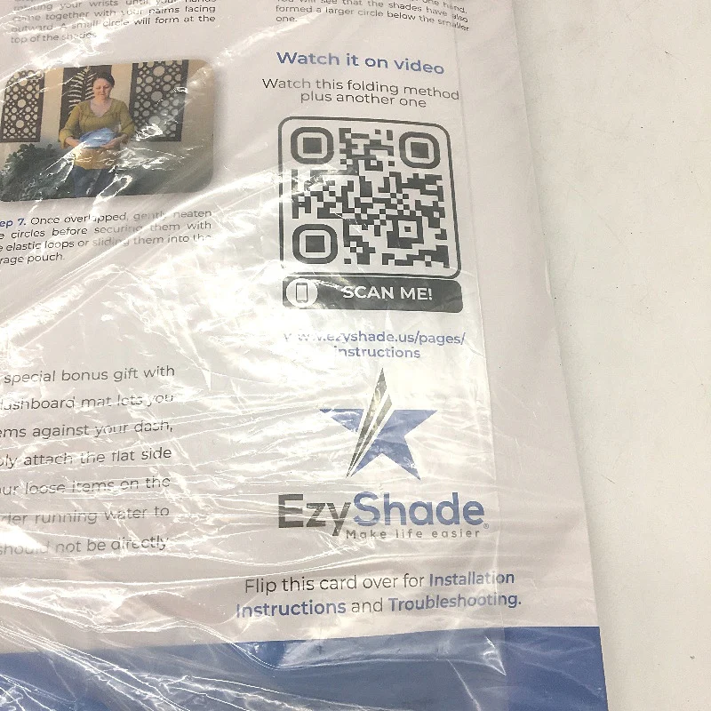 EzyShade 2pc Shield X Reflective Windshield Sun Shade Size Large 90x80cm DEMO - Image 7