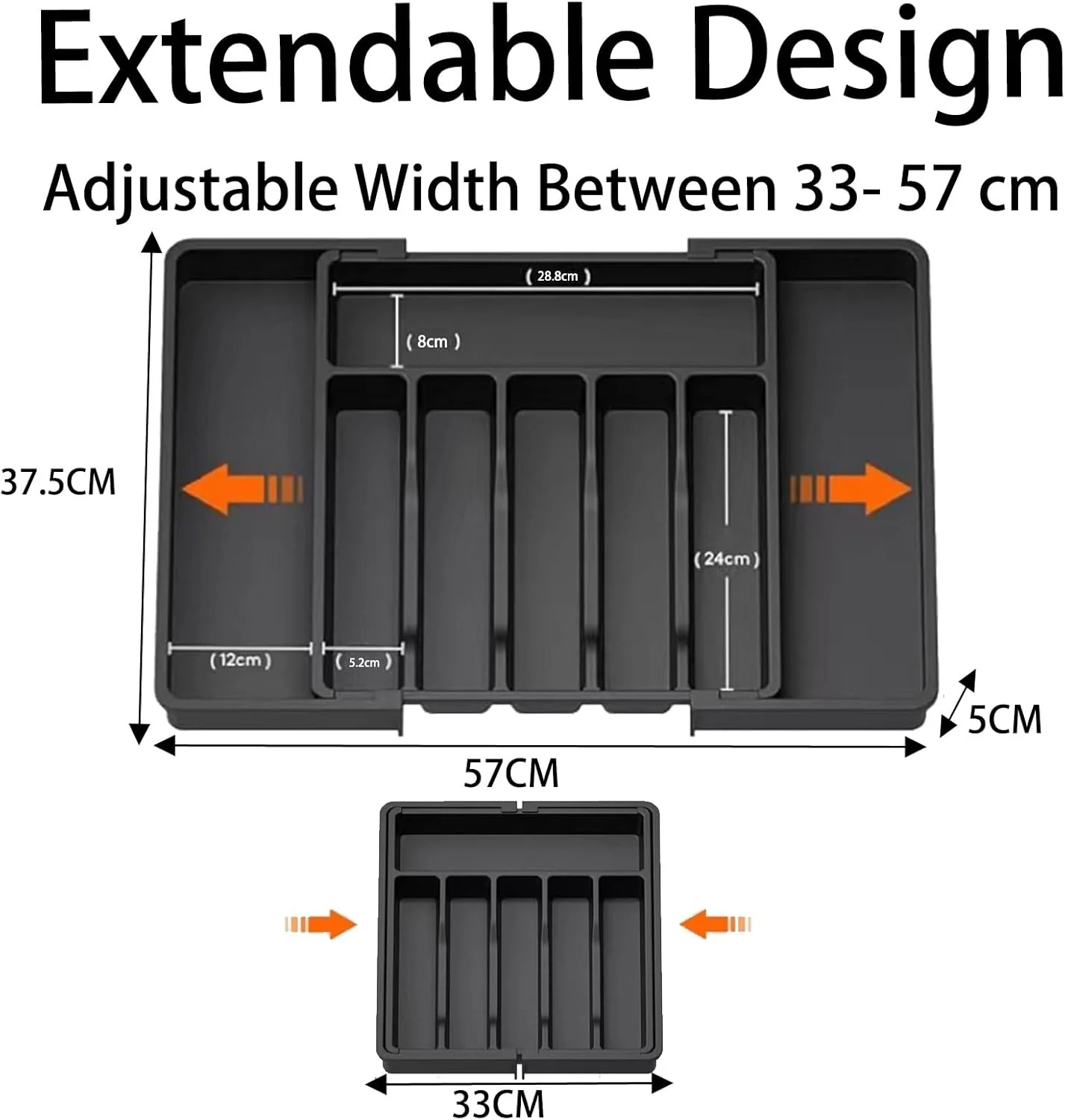 Expandable Utensil Drawer Organiser for Kitchen Storage NEW - Image 2