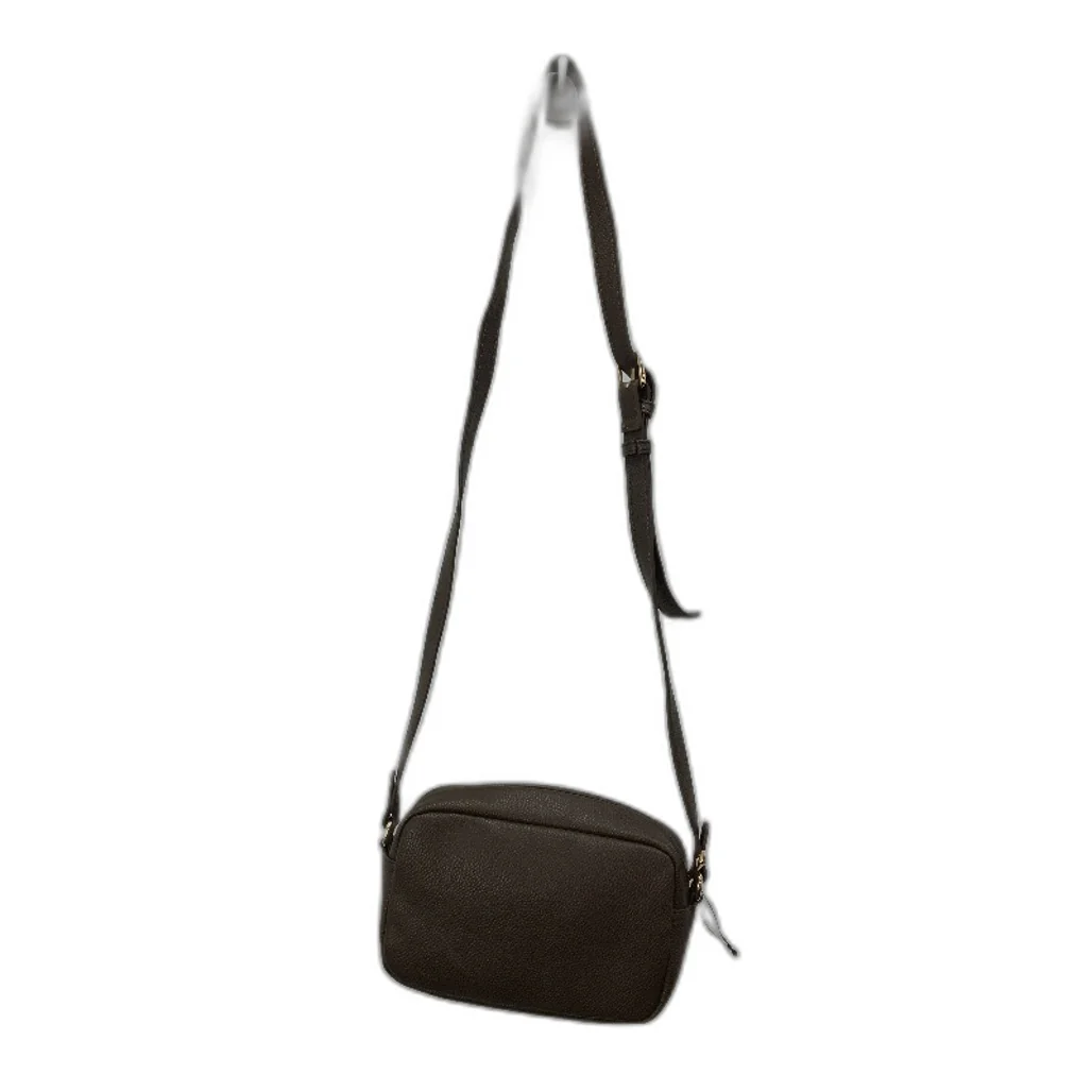 Rich Mocha Brown Textured Leather Look Cross Body Bag With Adjustable Strap NEW