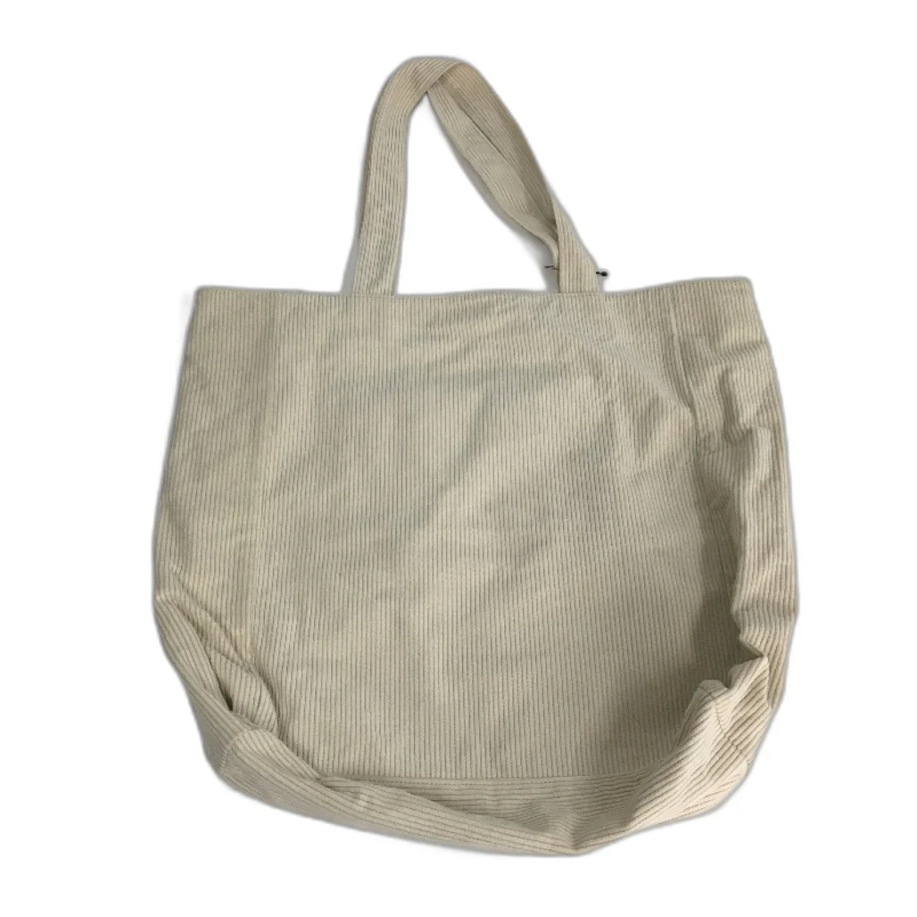 Beige Corduroy & Blue Lightweight Denim Double Large Tote Bag Pack NEW - Image 2