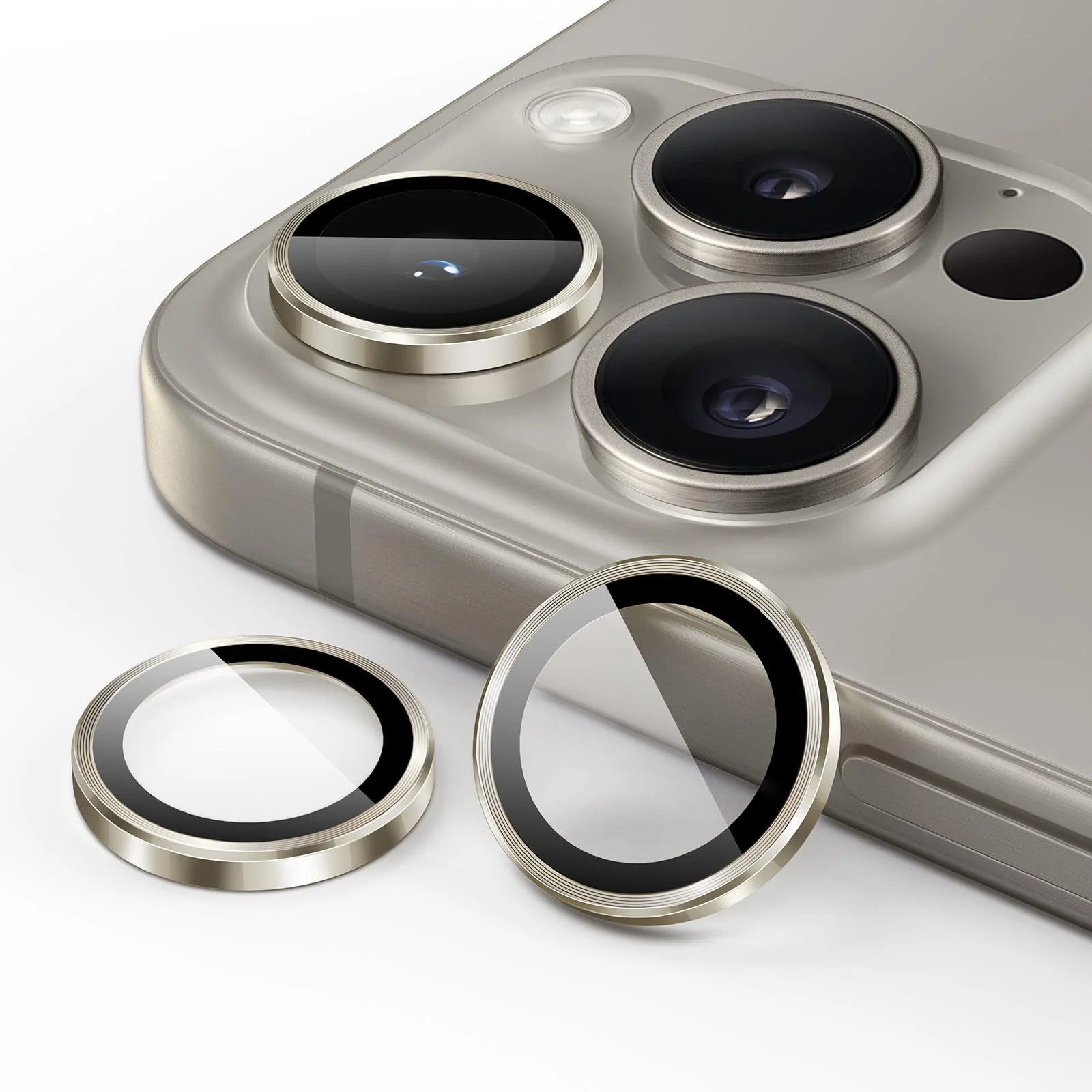 JETech Camera Lens Protector for iPhone 15 Pro Max 6.7" HD Clear