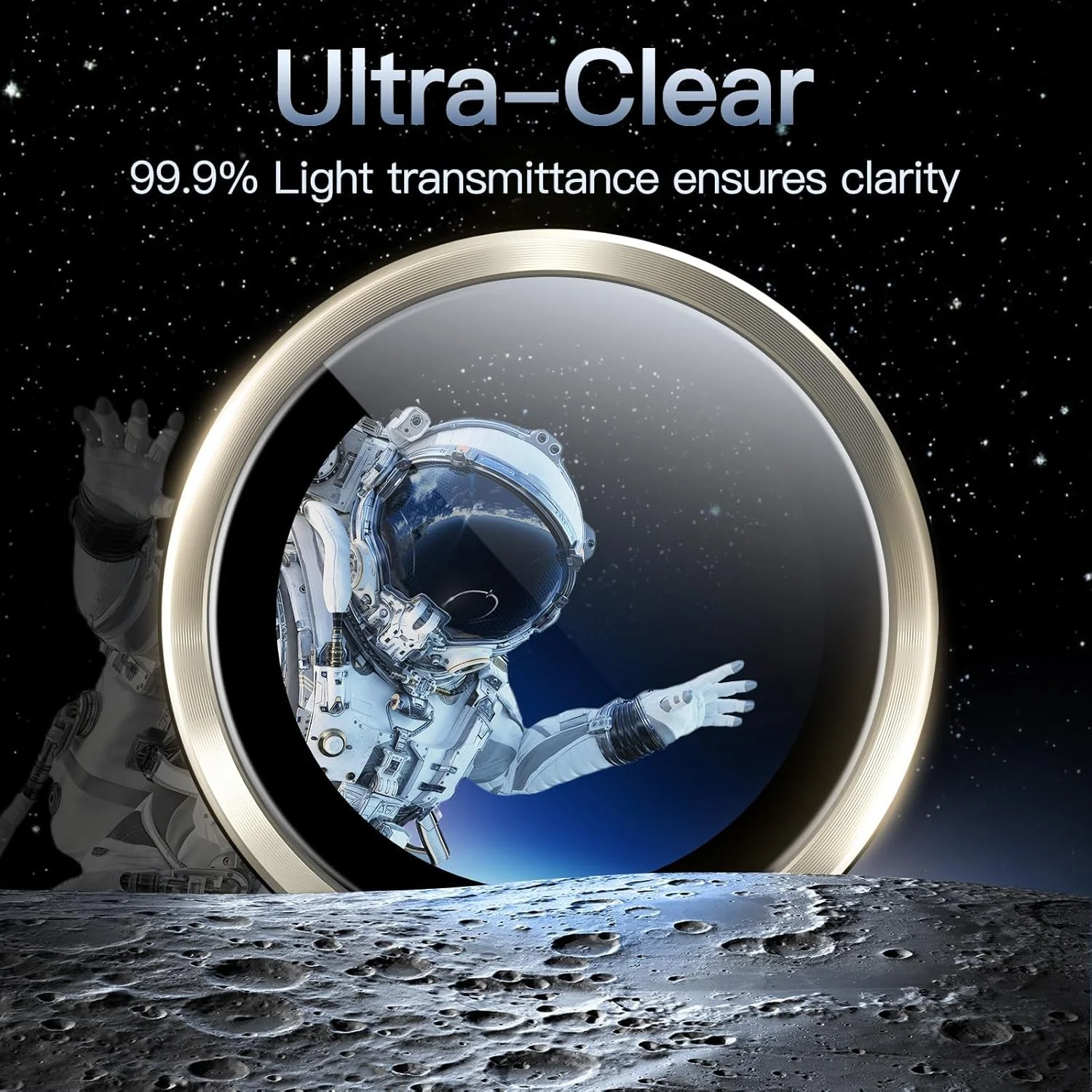 JETech Camera Lens Protector for iPhone 15 Pro Max 6.7" HD Clear - Image 6