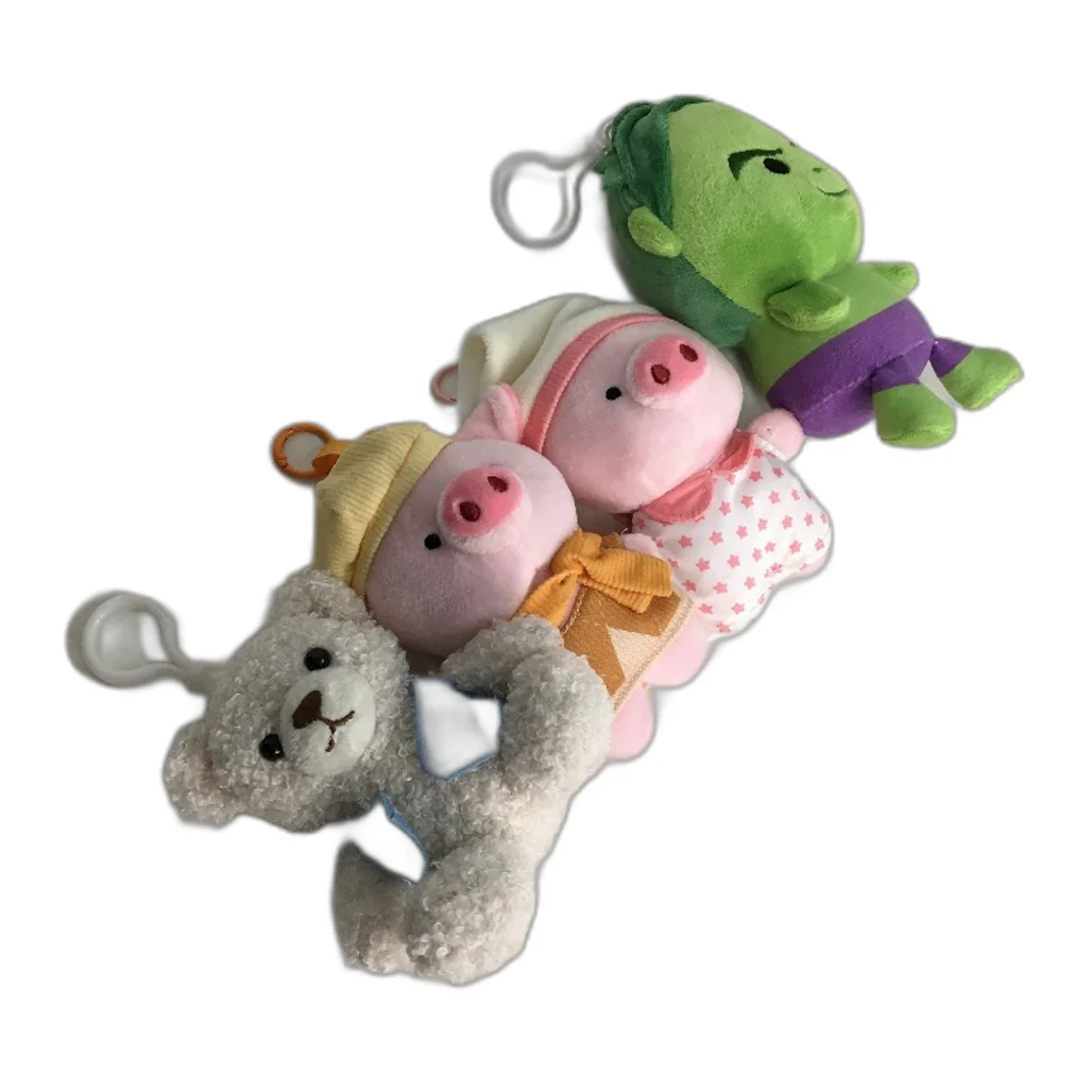 Clipable Pram School Backpack 8 Piece Mini Stuffed Toy Pack Various Animals NEW - Image 2