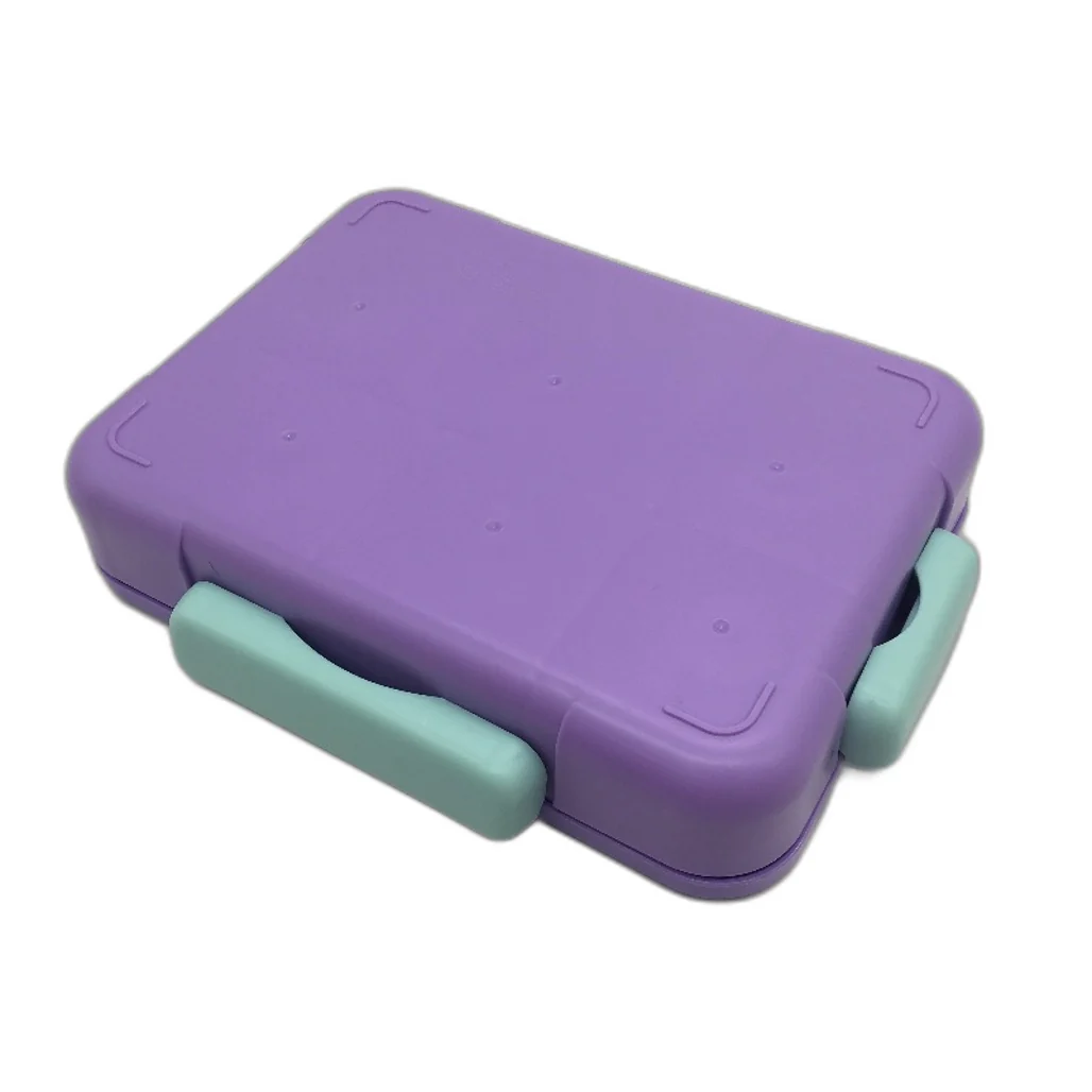Kids Bento Lunch Box 5 Compartment Leakproof Container With Fork Snack Tub NEW - Image 2