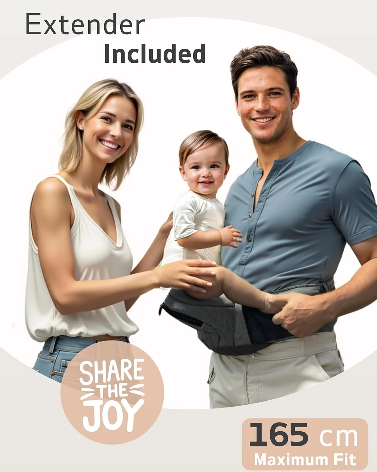 Pandanling Hip Seat Baby Carrier Ergonomic Design for Newborns to Toddlers - Image 3