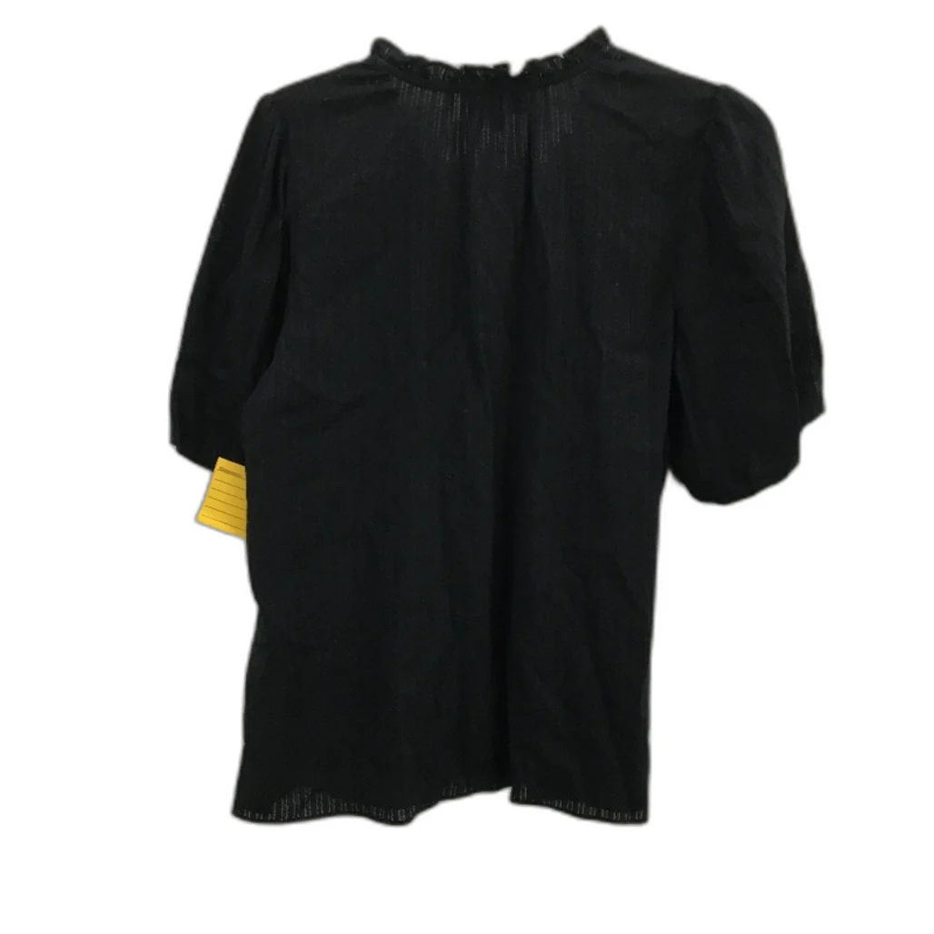 Tokito Black Lightweight Detailed Shoulders Short Sleeve Blouse Size 10 NEW - Image 2