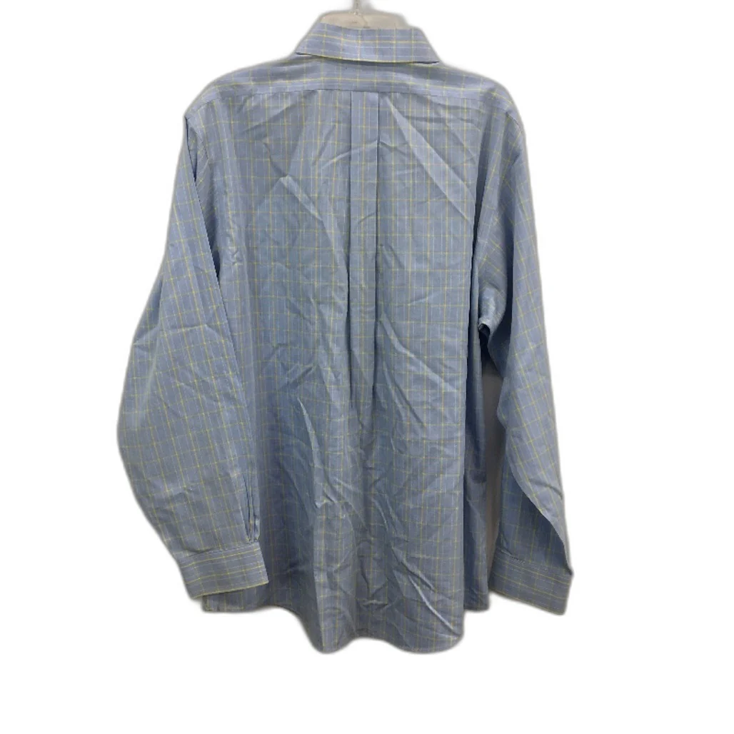 Brooks Brothers 100% Cotton Blue Check Long Sleeve Button Up Shirt Mens 17-35 - Image 2