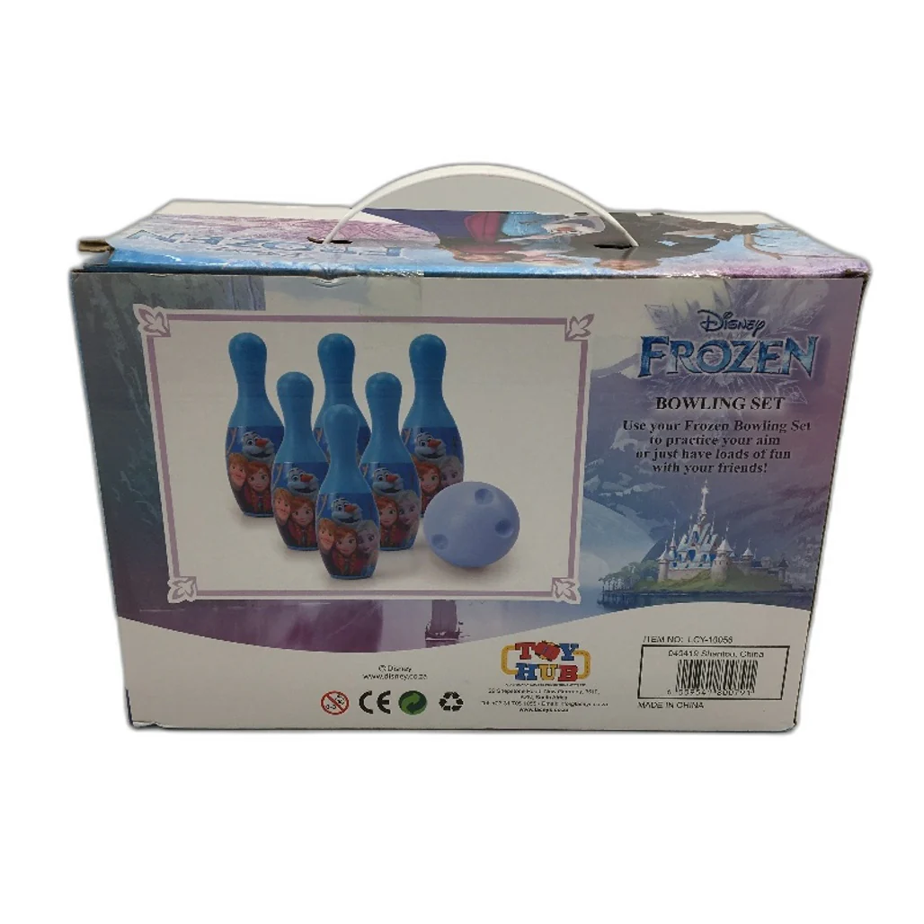 Disney Frozen Fun & Easy 6 Blue Pin & Ball Plastic Bowling Set Age 3+ NEW - Image 2