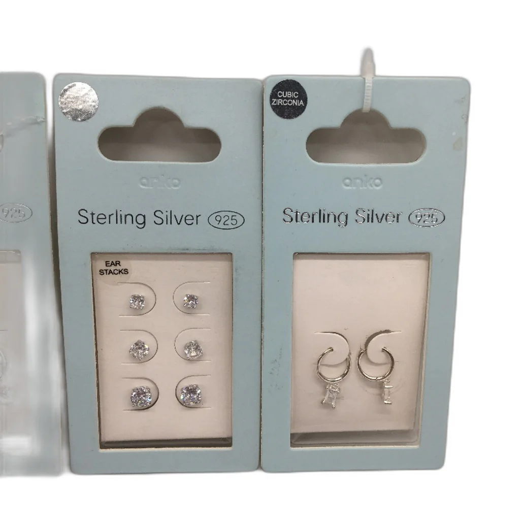 BULK PACK 8Pce Sterling Silver 925 Earring & Surgical Steel Body Jewellery NEW - Image 5