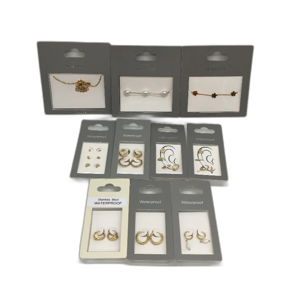 BULK Necklace Earring 10Pce Waterproof Stainless Steel Gold Plated Jewellery NEW