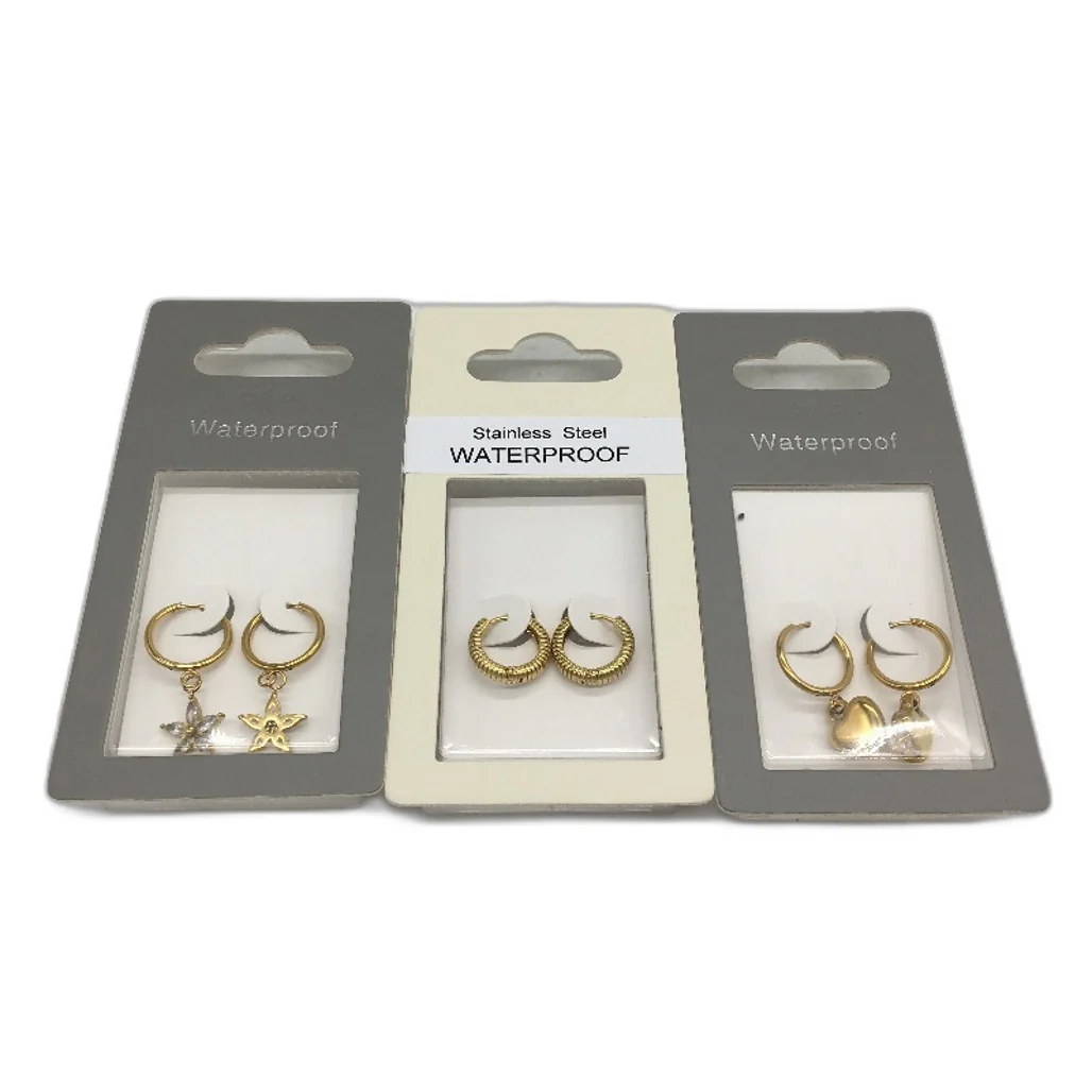 Necklace Earring Bracelet Waterproof S/Steel Gold Plated Jewellery 10Pc Pack NEW - Image 2