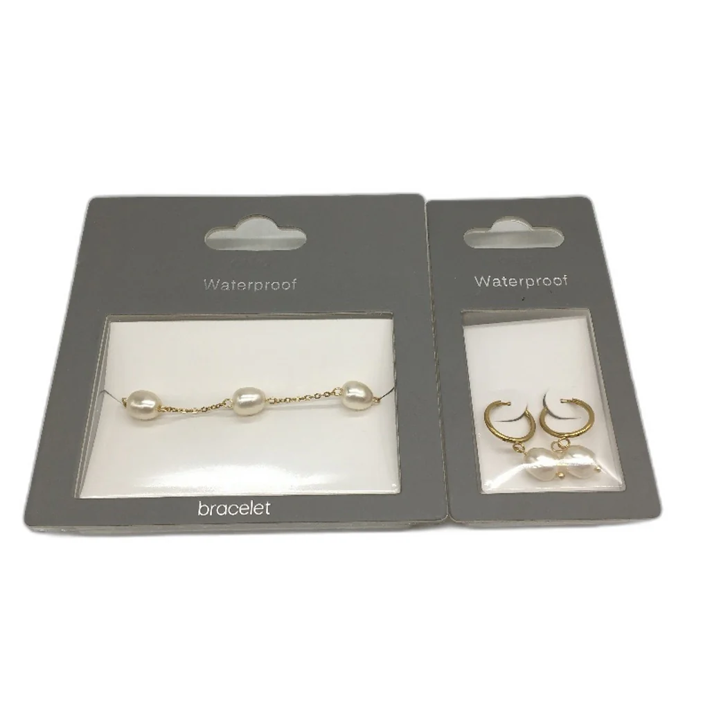 Necklace Earring Bracelet Waterproof S/Steel Gold Plated Jewellery 10Pc Pack NEW - Image 4