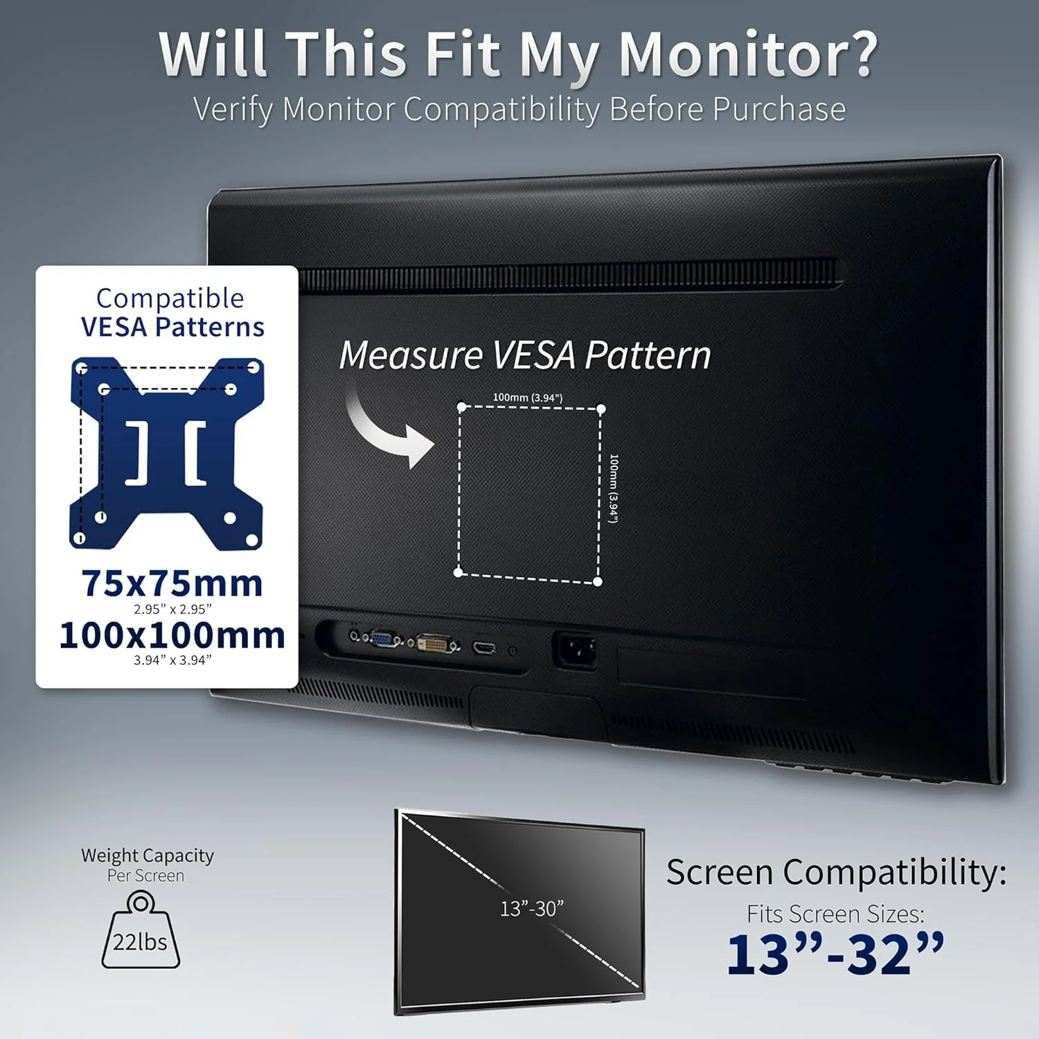 VIVO Freestanding Dual Monitor Stand with Glass Base for 2 Screens DEMO - Image 5