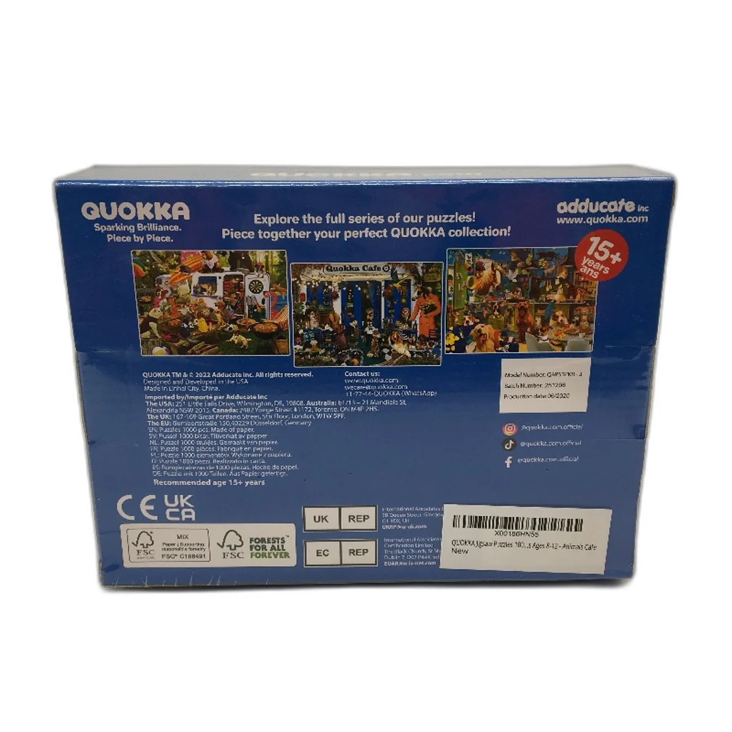 QUOKKA Funny Animals Cafe 1000 Piece Puzzle Jigsaw Ages 15+ SEALED NEW - Image 5