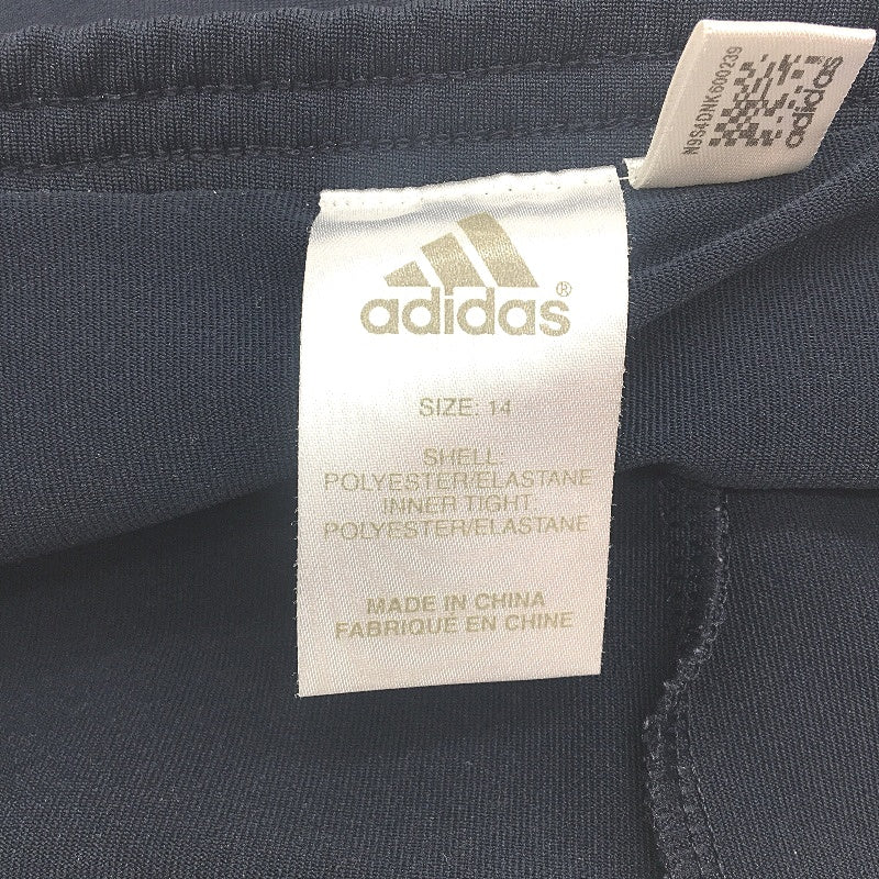 Adidas Navy Blue Tennis Skirt Over Shorts Activewear Skort Ladies Size 14 - Image 3