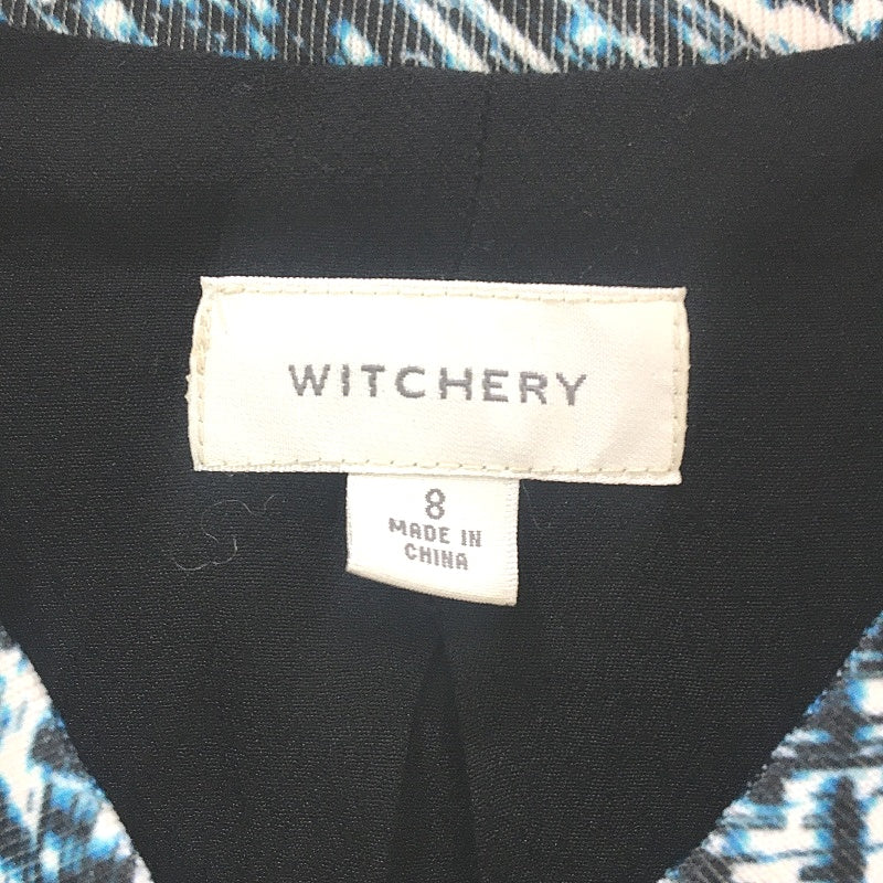 Witchery Teal & Black Zip Up LightweightElastic Waisted Jacket Ladies Size 8 - Image 3