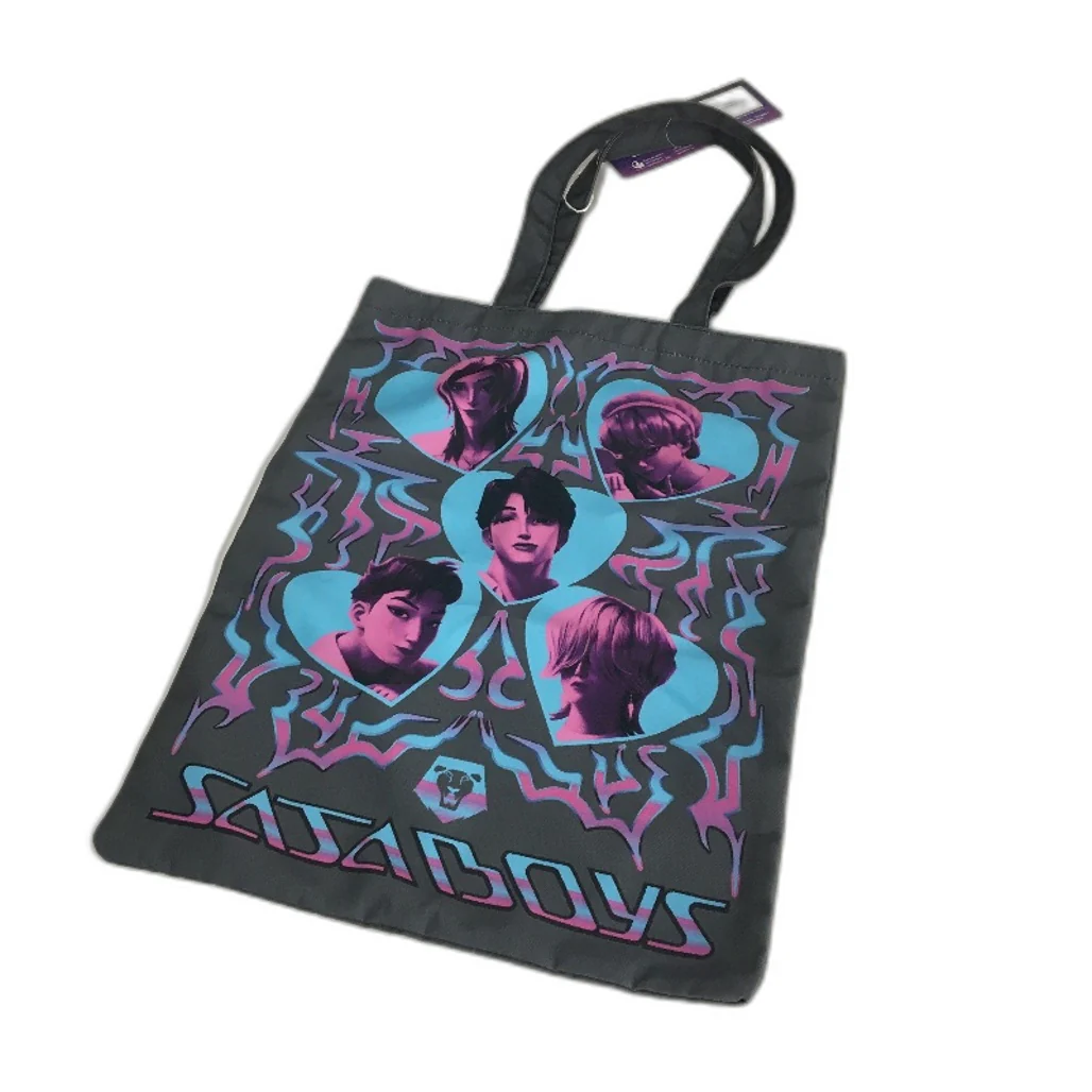 Netflix KPop Demon Hunters Huntrix Purple Backpack 40cm & Saja Boys Tote NEW - Image 2