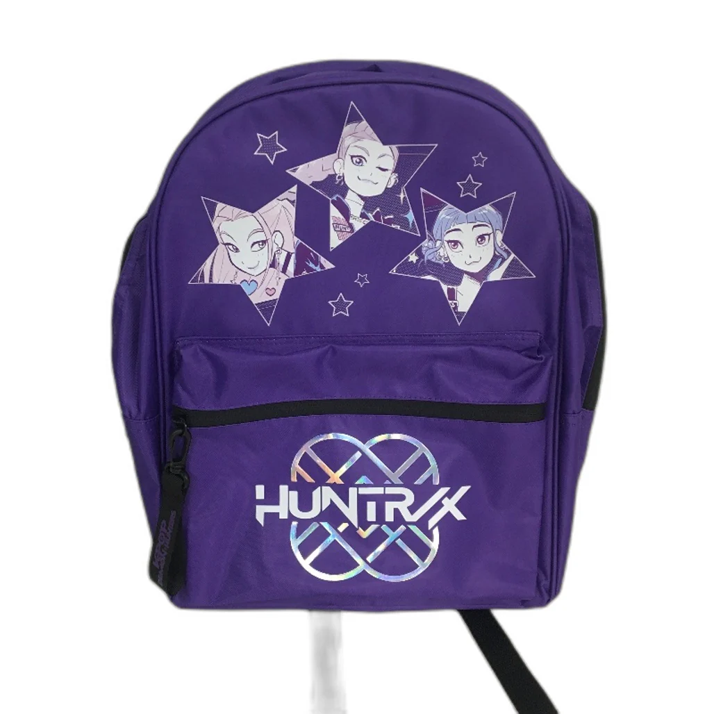 Netflix KPop Demon Hunters Huntrix Purple Backpack 40cm & Saja Boys Tote NEW - Image 3