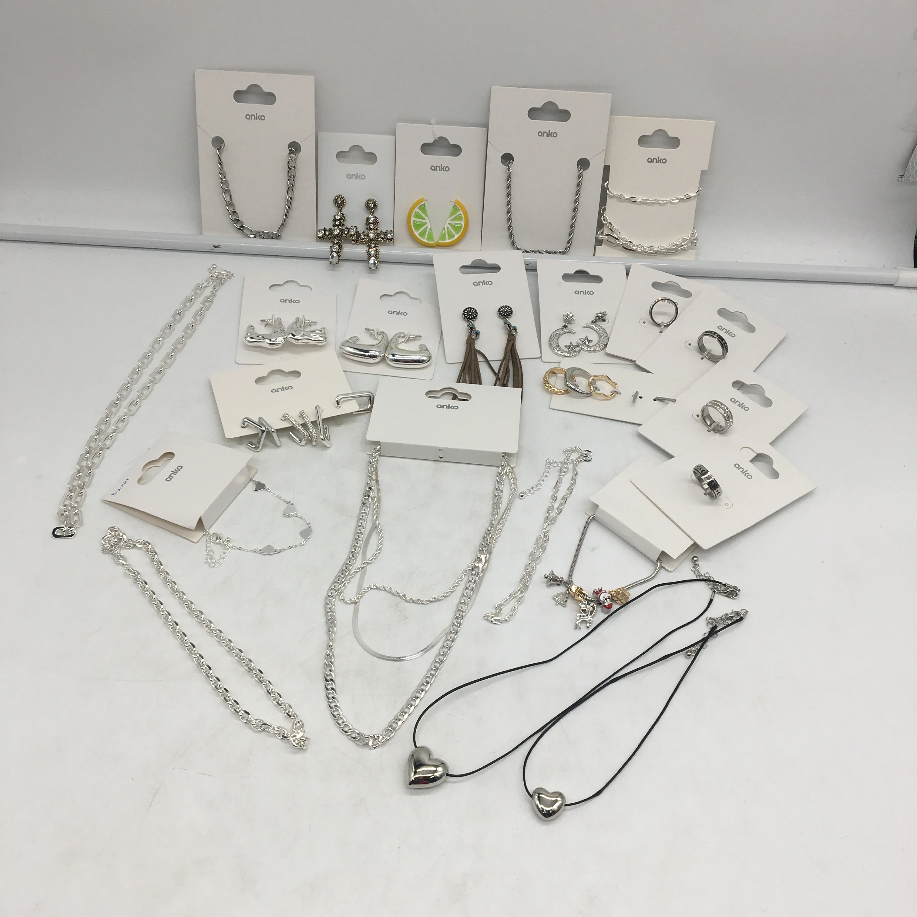 BULK LOT 30Pce Assorted Siver Toned Plated Costume Fashion Jewellery NEW