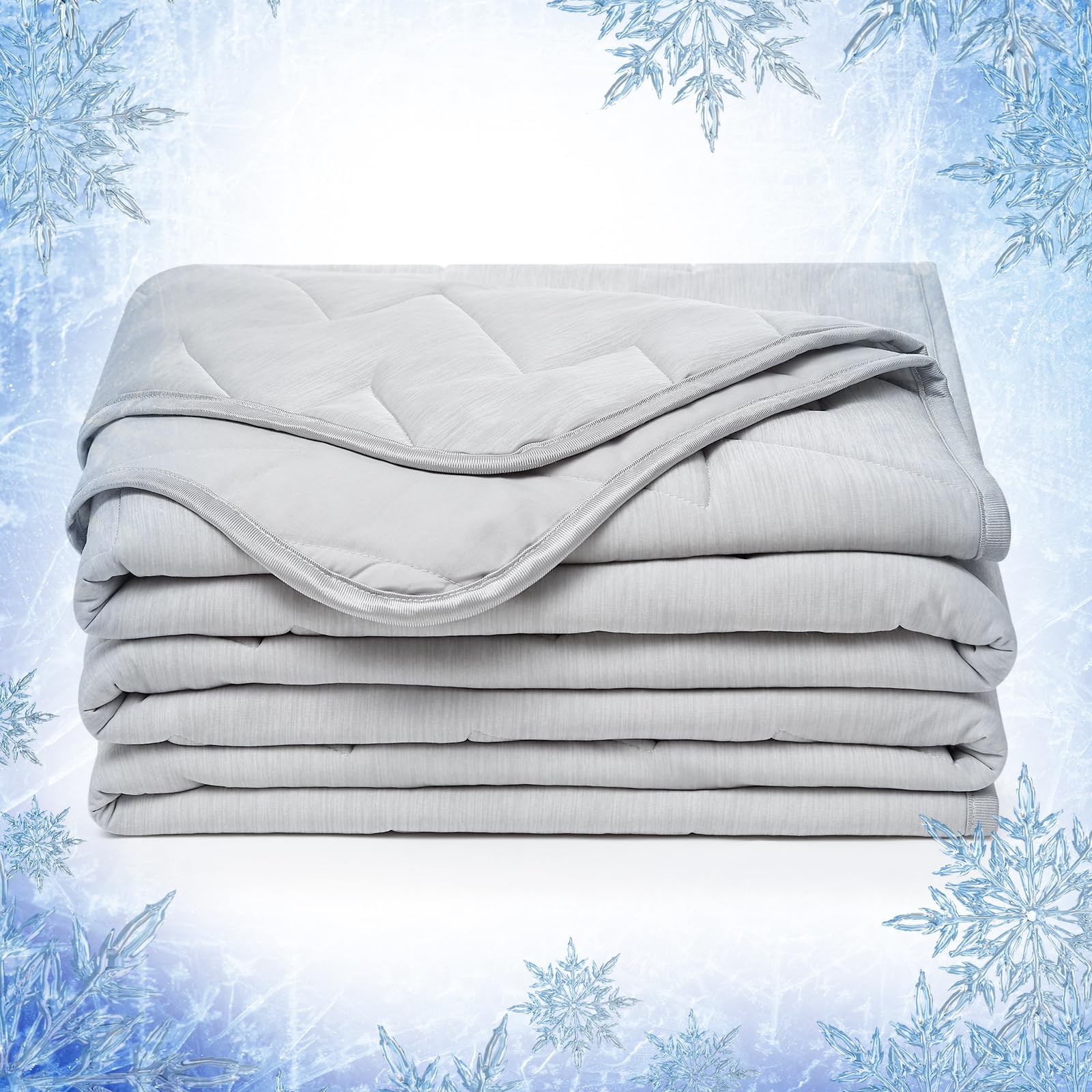 Elegear Cooling Comforter Light Grey Absorbs Body Heat to Keep Cool 150x200 NEW