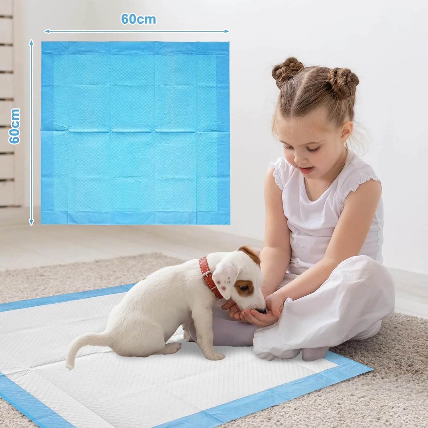 ADVWIN Disposable Dog Pee Pads Leak-Proof Absorbent Training Blue Size 60cm NEW - Image 2