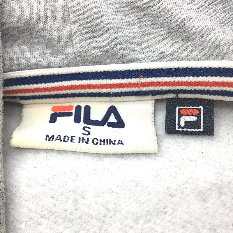 FILA Womens Cotton Grey Hoodie With Front Logo & Pockets Size 12 - Image 4