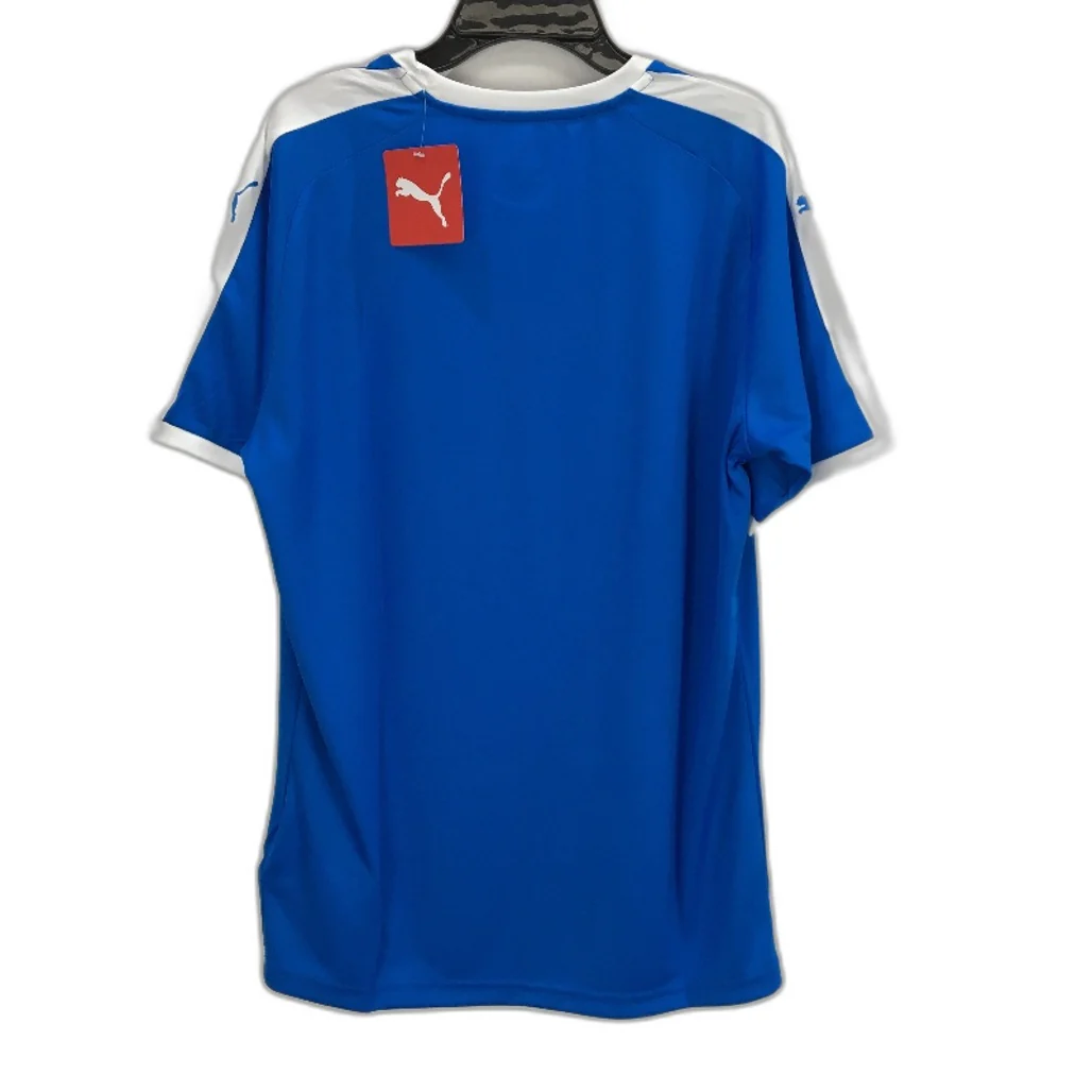 Puma Male Blue & White Liga Jersey Sports Athletics Training Top Size Small NEW - Image 2