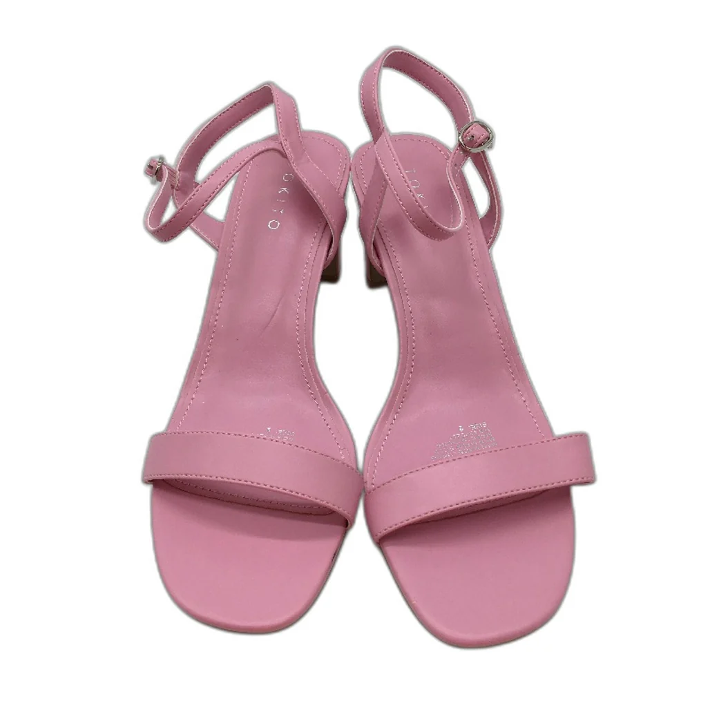 Tokito Florence Pink Buckled Heeled Strappy Sandal Ladies Size 9 SAMPLE NEW - Image 3