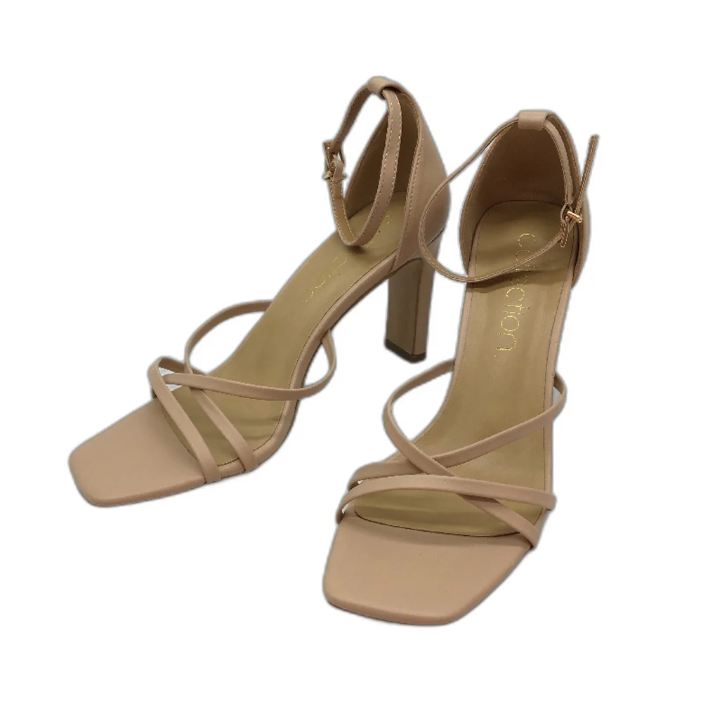 Collection Demi Nude Strappy High Heeled Sandals Ladies Size 9 SAMPLE NEW - Image 2